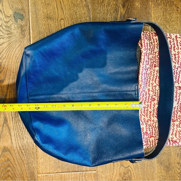 L CREDI Leather Slouchy Boho Bohemian No Strap Shoulder Bag  Tote Purse - Picture 9 of 11